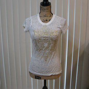 EUC Express white graphic tee t shirt top XS extra small